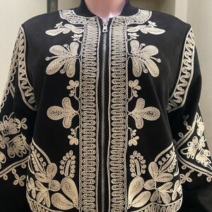 Embroidered Black Jacket